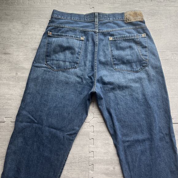 Vintage Nautica Jeans Mens 36x30 Blue Denim Straight Baggy Grunge Skater Y2K - Picture 2 of 8